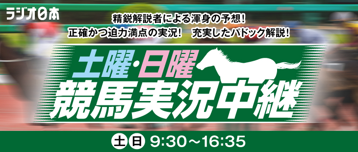 土曜・日曜競馬実況中継