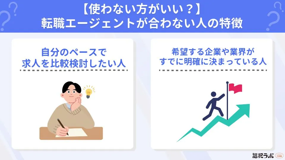 【使わない方がいい？】転職エージェントが合わない人の特徴