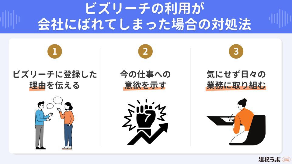 ビズリーチの利用が会社にばれてしまった場合の対処法
