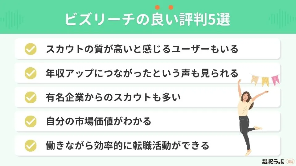 ビズリーチの良い評判5選