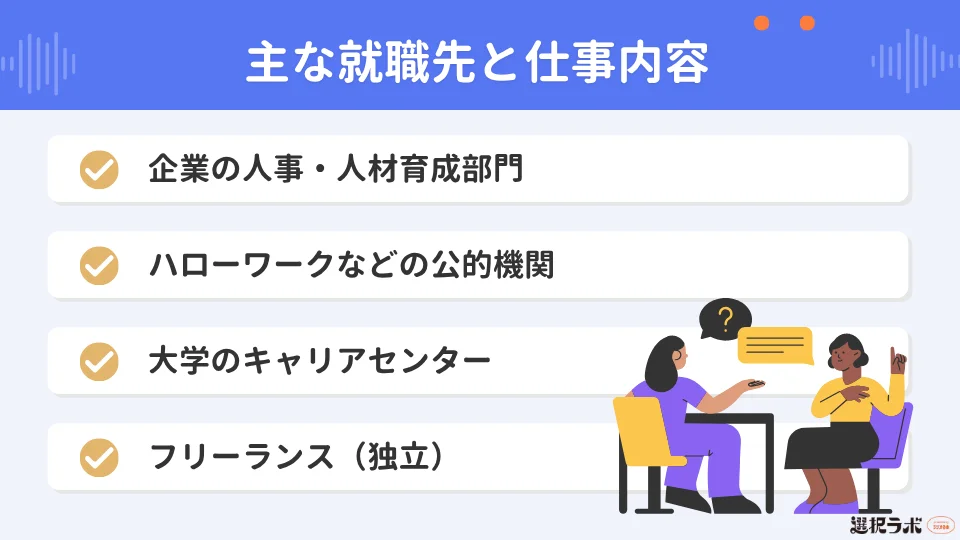 【就職先別】キャリアコンサルタントの仕事内容