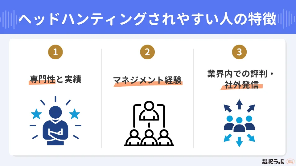 ヘッドハンティングされやすい人の特徴