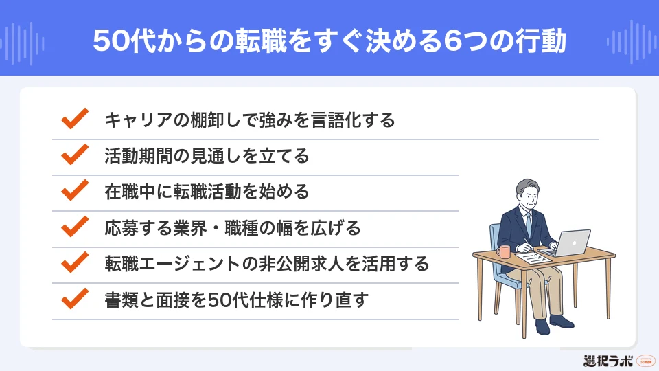 50代からの転職をすぐ決める6つの行動
