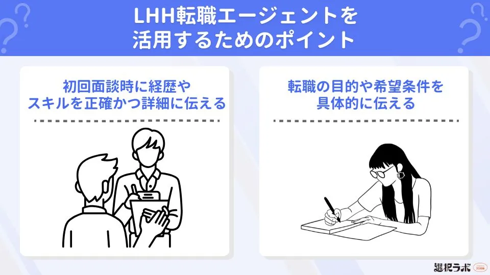  LHH転職エージェントを活用するためのポイント