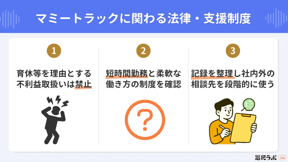 マミートラックに関わる法律・支援制度