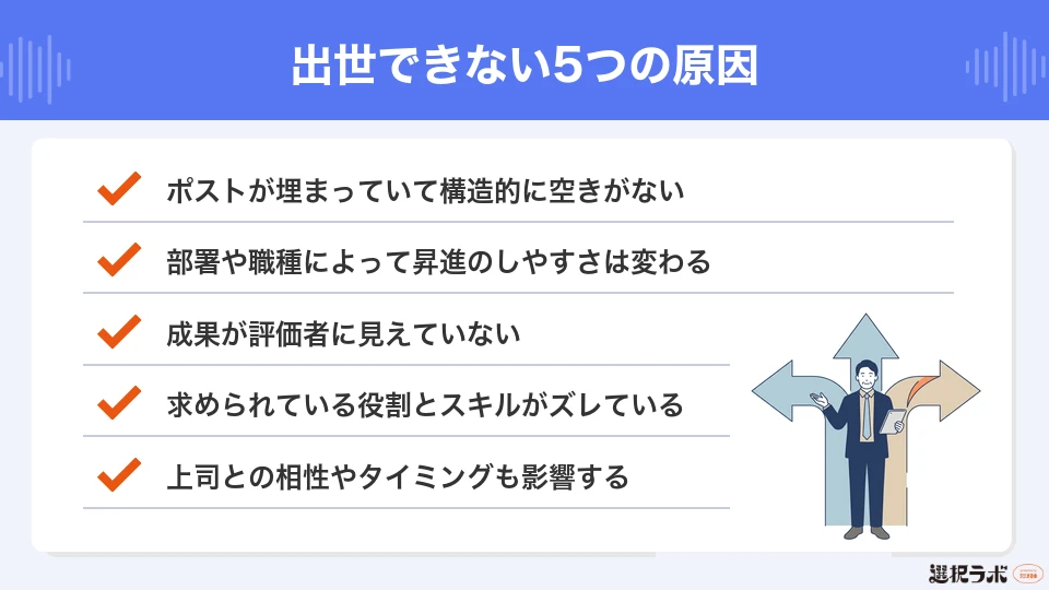出世できない5つの原因