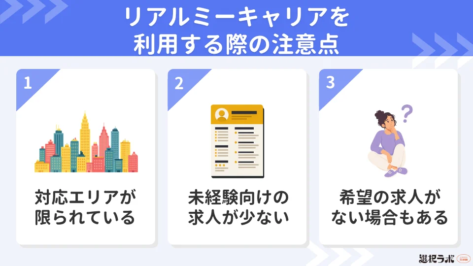 リアルミーキャリアを利用する際の注意点