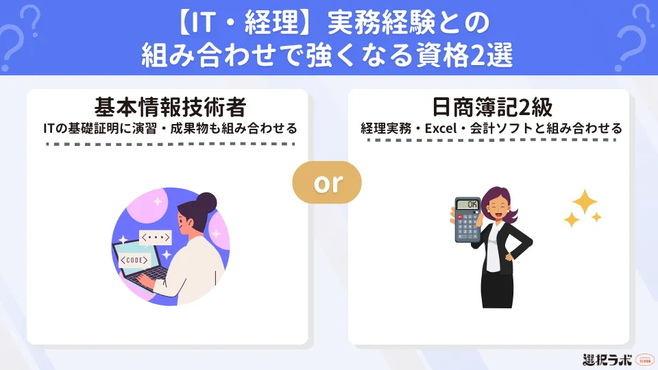 【IT・経理】実務経験との組み合わせで強くなる資格2選
