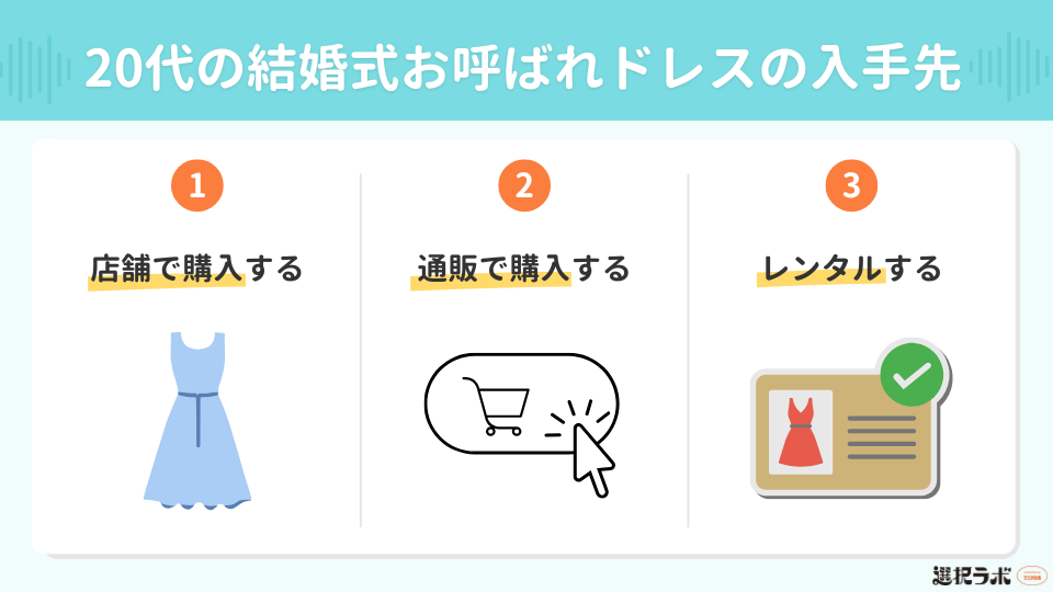 20代の結婚式お呼ばれドレスの入手先