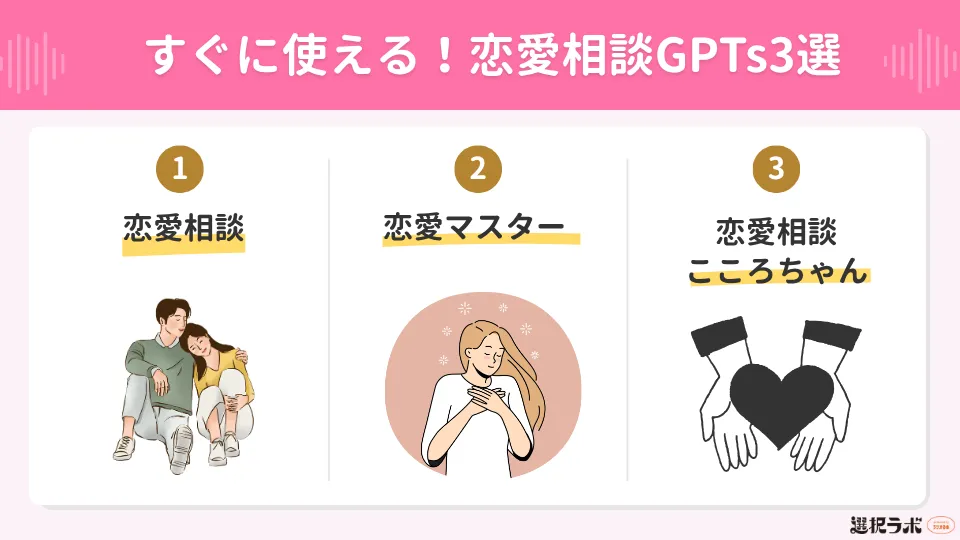 すぐに使える！恋愛相談GPTs3選