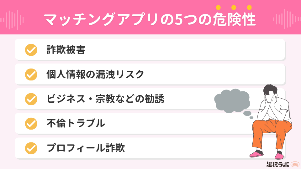 マッチングアプリで起こり得る5つの危険性