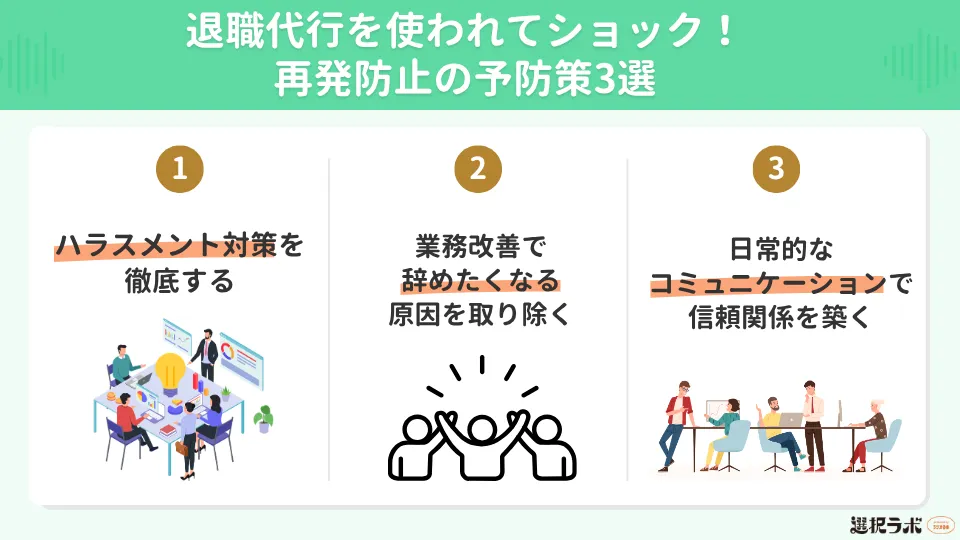 退職代行を使われてショック！再発防止の予防策3選