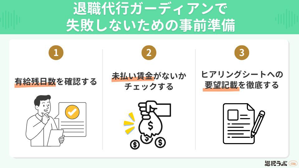 退職代行ガーディアンで失敗しないための事前準備