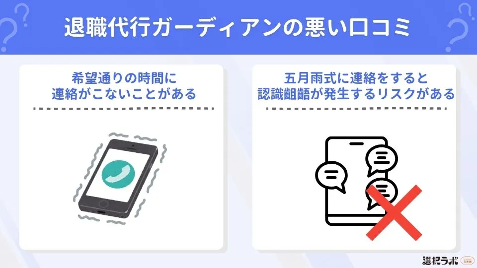 退職代行ガーディアンの悪い口コミ