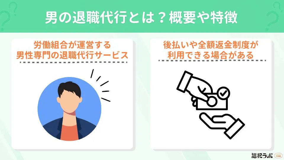 男の退職代行とは？概要や特徴