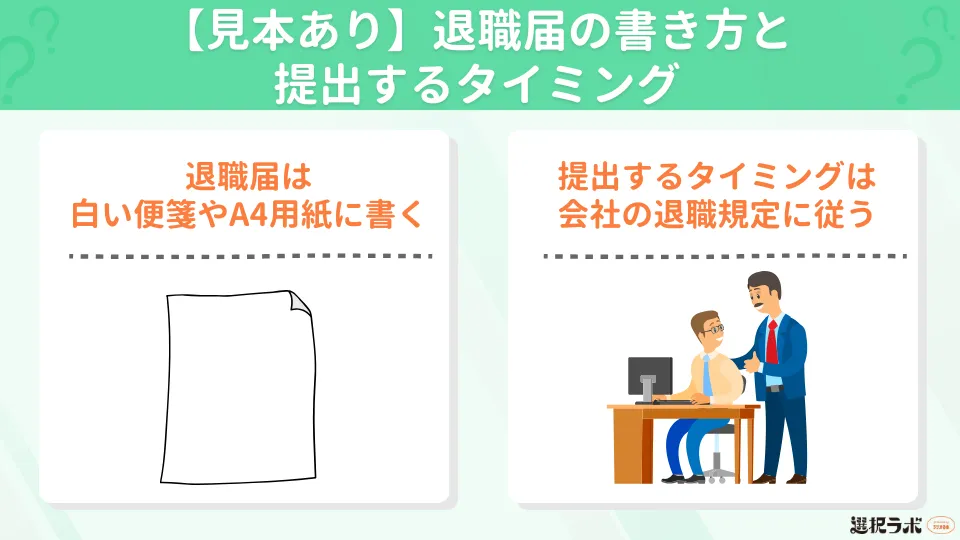 【見本あり】退職届の書き方と提出するタイミング